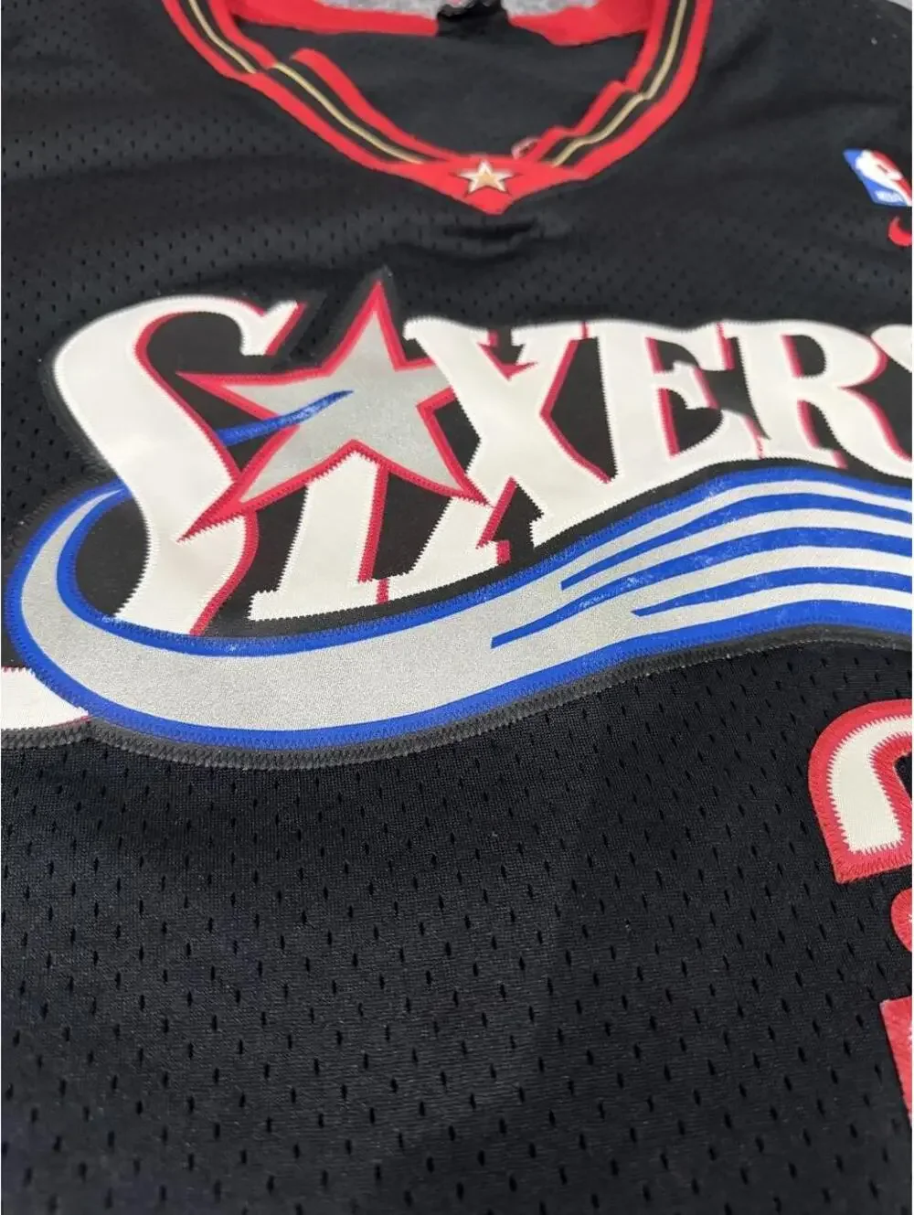 Vintage Nike Allen Iverson #3 Philadelphia 76ers Black Jersey 4XL+2 Length NBA